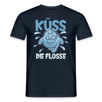 Cold Nose Warm Heart Manatee mollige Seekuh - Männer T-Shirt - Navy - Vorne - AI Model Male 178 light (178cm)