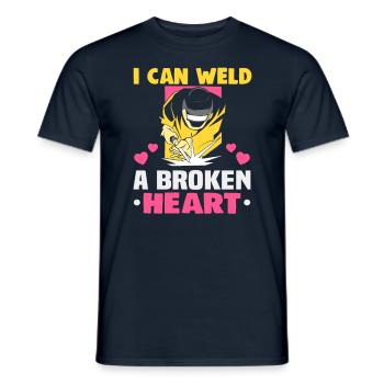Welder Spruch Design for MetalWorkers - Men's T-Shirt - navy - Front - AI Model Male 178 light (178cm)