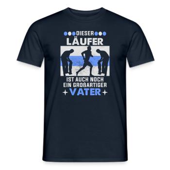 Läufer Vatertag Sportler - Männer T-Shirt - Navy - Vorne - AI Model Male 178 light (178cm)