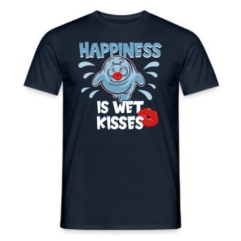 Cold Nose Warm Heart Manatee Chubby Manatee - Men's T-Shirt - navy - Front - AI Model Male 178 light (178cm)