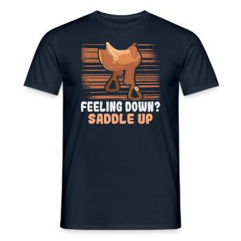 Design équestre et équestre pour les amoureux des chevaux - T-shirt homme - marine - Devant - AI Model Male 178 light (178cm)