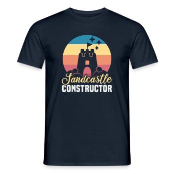 Strandurlaub am Meer Design Strandmotiv - Männer T-Shirt - Navy - Vorne - AI Model Male 178 light (178cm)