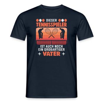 Joueur de tennis Fête des Pères Instructeur de tennis - T-shirt homme - marine - Devant - AI Model Male 178 light (178cm)