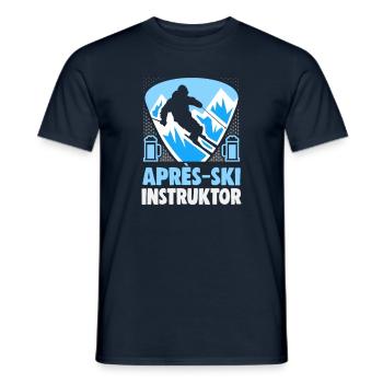Skifahrer Apres Ski Instructor Ski - Männer T-Shirt - Navy - Vorne - AI Model Male 178 light (178cm)