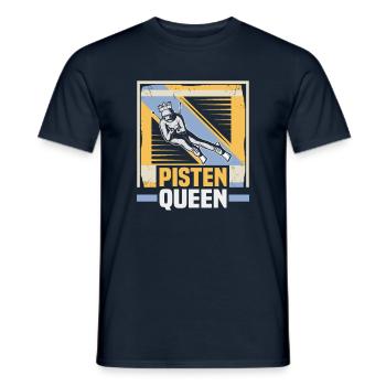 Skifahrer Pisten Queen Ski - Männer T-Shirt - Navy - Vorne - AI Model Male 178 light (178cm)