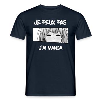 Je peux pas j'ai manga - T-shirt homme - marine - Devant - AI Model Male 178 light (178cm)