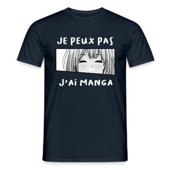 Je peux pas, j'ai Manga - T-shirt homme - marine - Devant - AI Model Male 178 light (178cm)