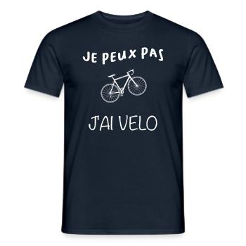 Idée cadeau cycliste - T-shirt homme - marine - Devant - AI Model Male 178 light (178cm)