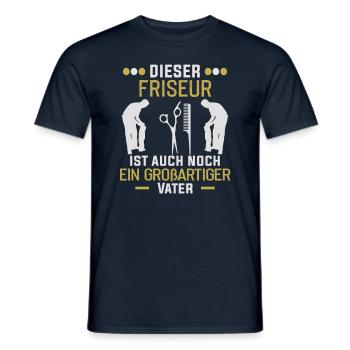 Friseur Vatertag Barber - Männer T-Shirt - Navy - Vorne - AI Model Male 178 light (178cm)