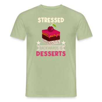 Cuisson de biscuits et de gâteaux Boulanger ou boulanger amateur - T-shirt homme - vert sauge - Devant - AI Model Male 178 light (178cm)