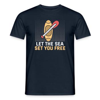 Sup Stand Up Paddle Design Sup Board Paddeln - T-shirt homme - marine - Devant - AI Model Male 178 light (178cm)