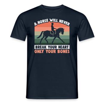 Design équestre et équestre pour les amoureux des chevaux - T-shirt homme - marine - Devant - AI Model Male 178 light (178cm)