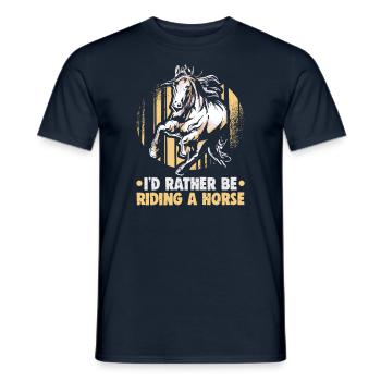 Design équestre et équestre pour les amoureux des chevaux - T-shirt homme - marine - Devant - AI Model Male 178 light (178cm)