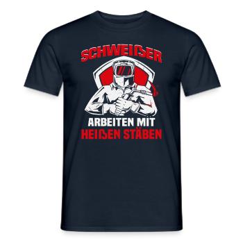 Conception de slogan de soudeur pour les métallurgistes - T-shirt homme - marine - Devant - AI Model Male 178 light (178cm)