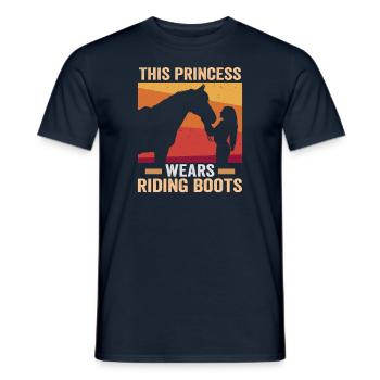 Design équestre et équestre pour les amoureux des chevaux - T-shirt homme - marine - Devant - AI Model Male 178 light (178cm)