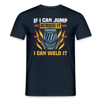 Schweißer Spruch Design für Metallbauer - Männer T-Shirt - Navy - Vorne - AI Model Male 178 light (178cm)