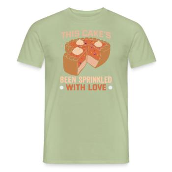 Cuisson de biscuits et de gâteaux Boulanger ou boulanger amateur - T-shirt homme - vert sauge - Devant - AI Model Male 178 light (178cm)