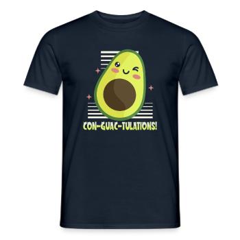 Avocado design for vegetarians and vegans - Men's T-Shirt - navy - Front - AI Model Male 178 light (178cm)