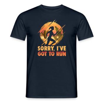 Running Marathon Runner Running - Men's T-Shirt - navy - Front - AI Model Male 178 light (178cm)