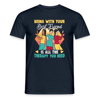 Friendship gift for good friend - Men's T-Shirt - navy - Front - AI Model Male 178 light (178cm)