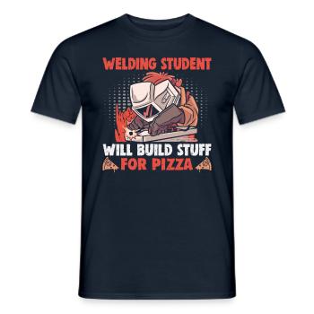 Welder slogan design for metal workers - Men's T-Shirt - navy - Front - AI Model Male 178 light (178cm)