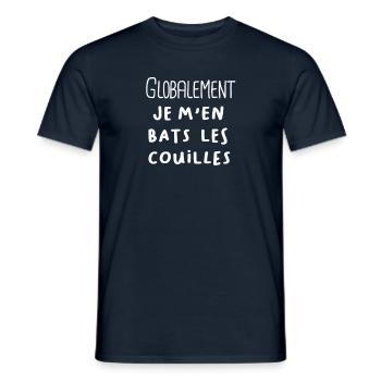 Je m'en bats les Couilles - T-shirt homme - marine - Devant - AI Model Male 178 light (178cm)