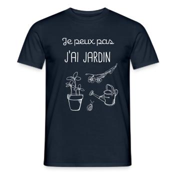 Je peux pas j'ai jardinage - T-shirt homme - marine - Devant - AI Model Male 178 light (178cm)