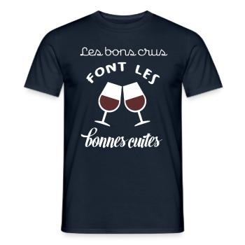 Les bons crus font les bonnes cuites - T-shirt homme - marine - Devant - AI Model Male 178 light (178cm)