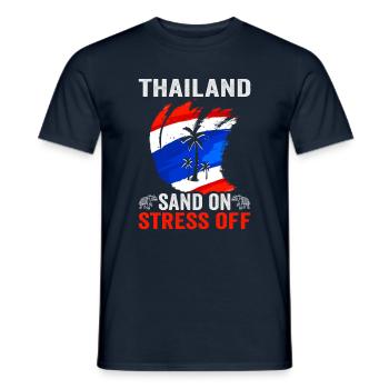Thaïlande Beach Holiday by the Sea Design Beach Motif - T-shirt homme - marine - Devant - AI Model Male 178 light (178cm)