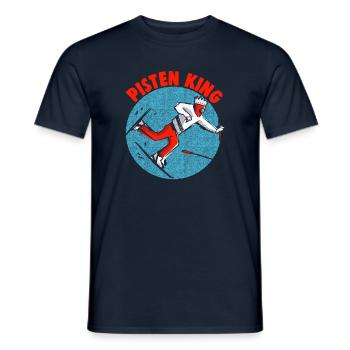 Skifahrer Pisten King Ski - Männer T-Shirt - Navy - Vorne - AI Model Male 178 light (178cm)