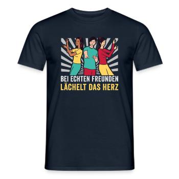 Freundschafts Geschenk für guten Freund - Männer T-Shirt - Navy - Vorne - AI Model Male 178 light (178cm)