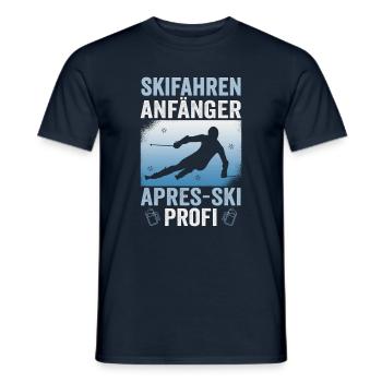 Skifahrer Skifahren Anfänger Apes Ski Profi Ski - Männer T-Shirt - Navy - Vorne - AI Model Male 178 light (178cm)