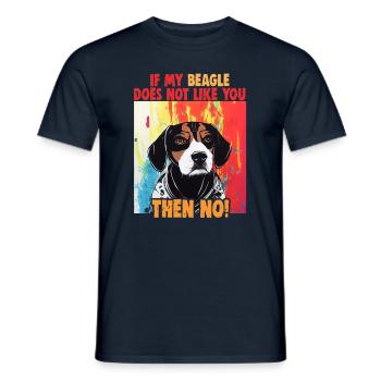 Dog Saying Beagle Design pour les amoureux des chiens - T-shirt homme - marine - Devant - AI Model Male 178 light (178cm)