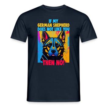 Hunde Deutscher Schäfer Hundeliebhaber - Männer T-Shirt - Navy - Vorne - AI Model Male 178 light (178cm)