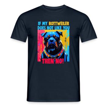 Hunde Rottweiler Hundeliebhaber - Männer T-Shirt - Navy - Vorne - AI Model Male 178 light (178cm)