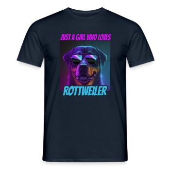 Hunde Rottweiler Hundeliebhaber - Männer T-Shirt - Navy - Vorne - AI Model Male 178 light (178cm)