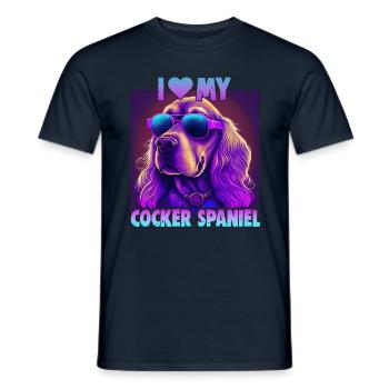 Dog saying Cocker Spaniel pour les amoureux des chiens - T-shirt homme - marine - Devant - AI Model Male 178 light (178cm)