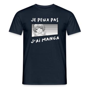 Manga drole - T-shirt homme - marine - Devant - AI Model Male 178 light (178cm)