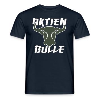 The stock bull for stock market fans - Men's T-Shirt - navy - Front - AI Model Male 178 light (178cm)