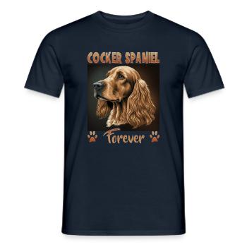Dog saying Cocker Spaniel for dog lovers - Men's T-Shirt - navy - Front - AI Model Male 178 light (178cm)
