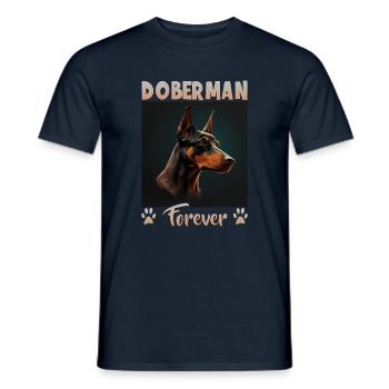 Dog saying Doberman design for dog lovers - Men's T-Shirt - navy - Front - AI Model Male 178 light (178cm)