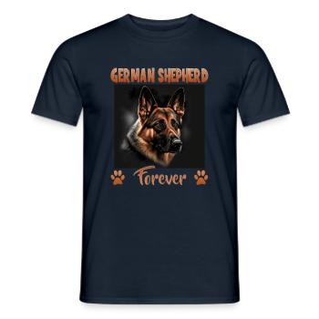 Dogs German Shepherd Dog lovers - Men's T-Shirt - navy - Front - AI Model Male 178 light (178cm)