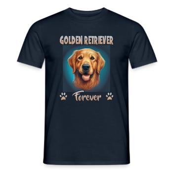 Hunde Spruch Golden Retriever Design - Männer T-Shirt - Navy - Vorne - AI Model Male 178 light (178cm)