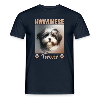 Hunde Spruch Havaneser Design für Hundeliebhaber - Männer T-Shirt - Navy - Vorne - AI Model Male 178 light (178cm)