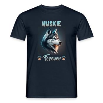 Dog Saying Huskie Design for Dog Lovers - Men's T-Shirt - navy - Front - AI Model Male 178 light (178cm)