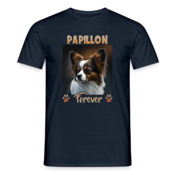 Dog Saying Papillon Design for Dog Lovers - Men's T-Shirt - navy - Front - AI Model Male 178 light (178cm)