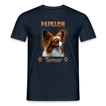Dog Saying Papillon Design for Dog Lovers - Men's T-Shirt - navy - Front - AI Model Male 178 light (178cm)
