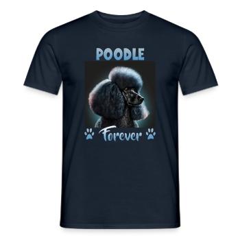 Hunde Spruch Pudel Design für Hundeliebhaber - Männer T-Shirt - Navy - Vorne - AI Model Male 178 light (178cm)