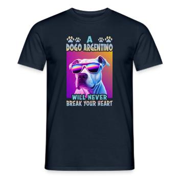 Hunde Spruch Dogo Argentino Design für - Männer T-Shirt - Navy - Vorne - AI Model Male 178 light (178cm)