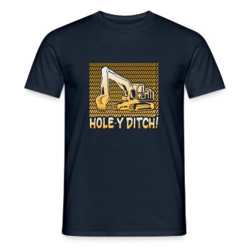 Crane operator design for excavator operators and construction workers - Men's T-Shirt - navy - Front - AI Model Male 178 light (178cm)